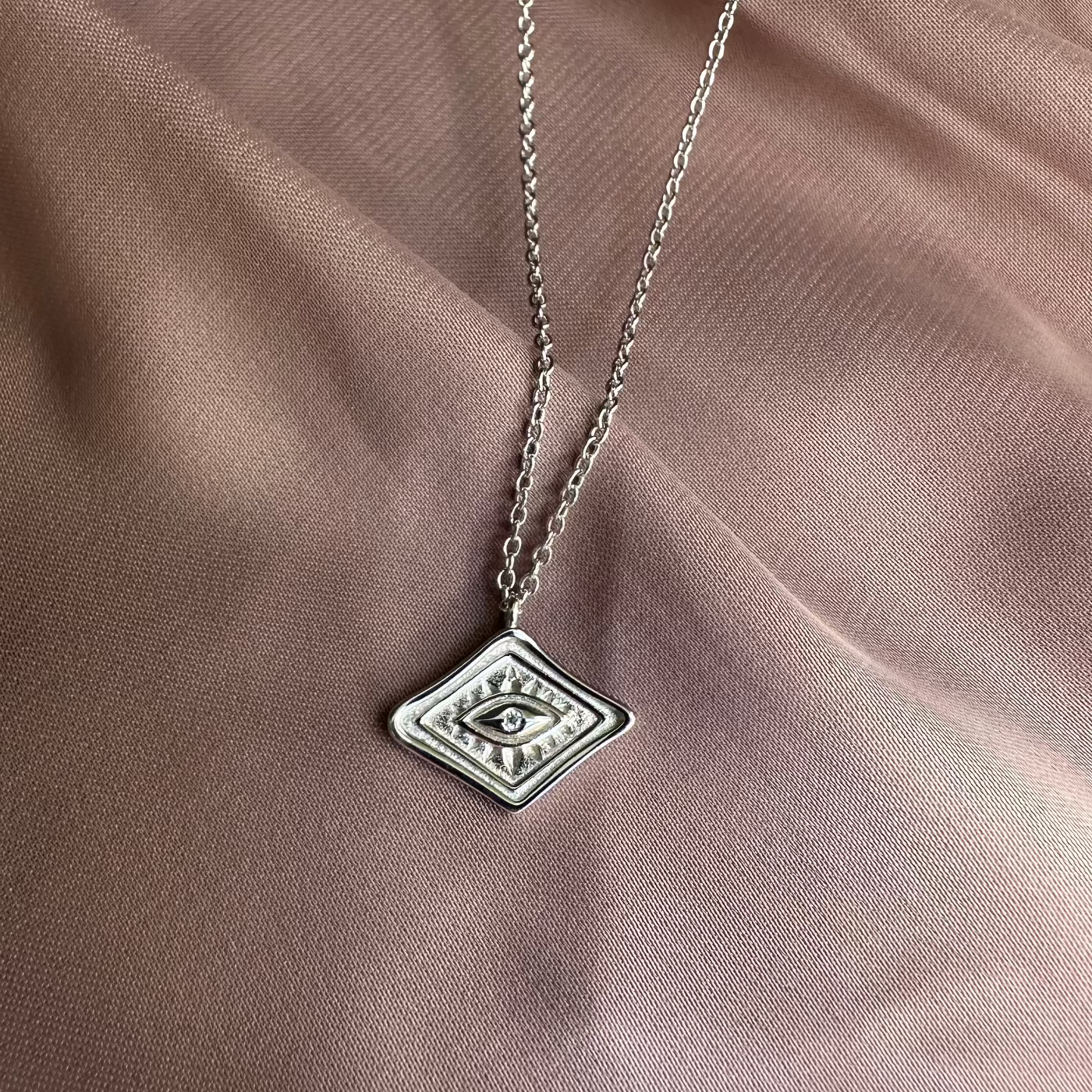 Flare Diamond Pendant with Gemstone