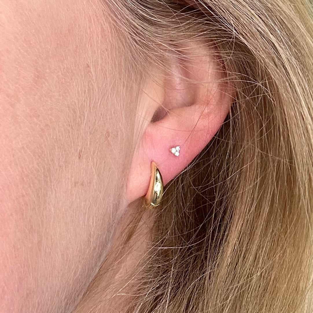 Silhouette Huggie Earrrings