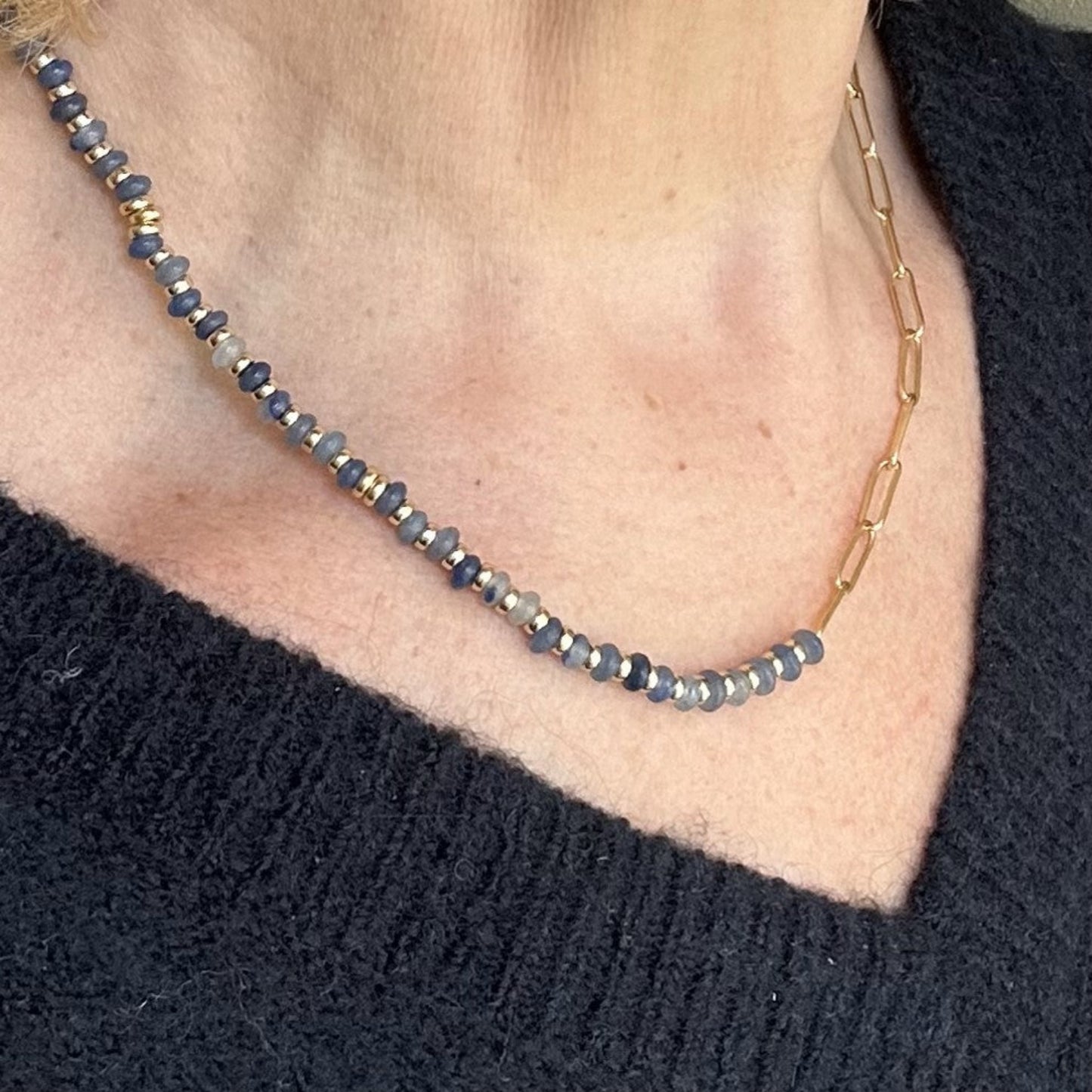 Hidden Gems Gold and African Jade Stone Necklace
