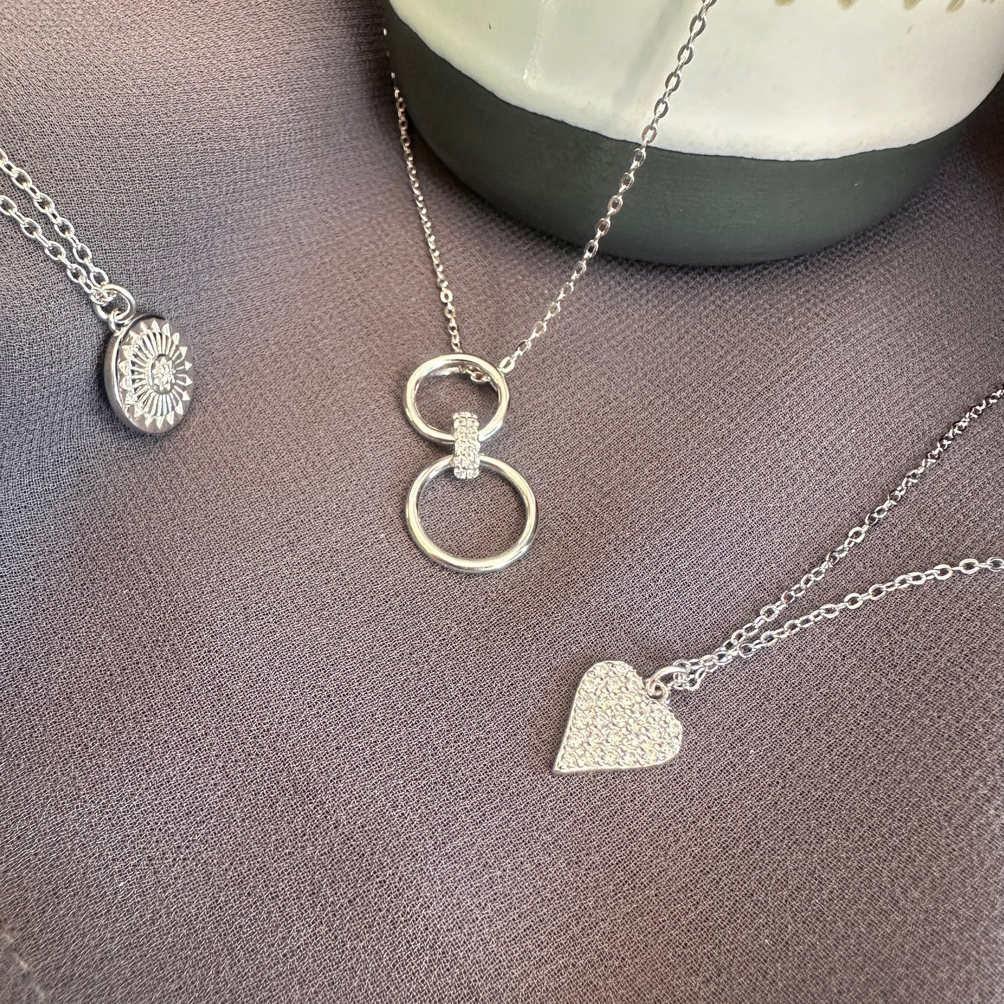 Pave Heart Pendant Necklace