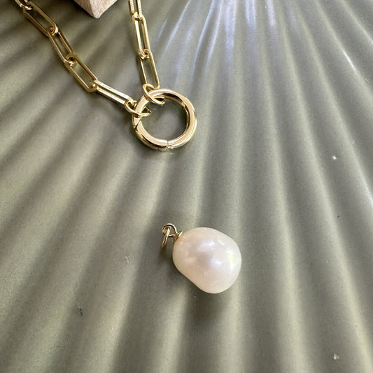 Modern Single Pearl Charm