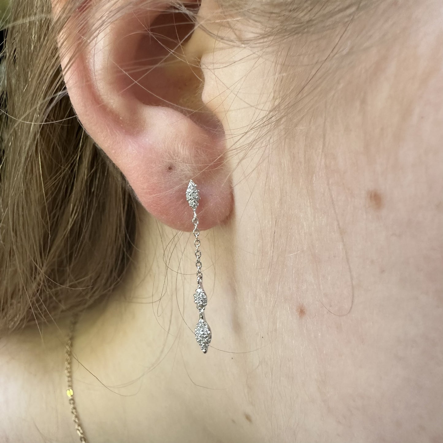 Modern Sparkle Drop Earrings