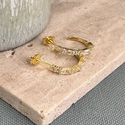 Illumina Gemstone Hoop Earring