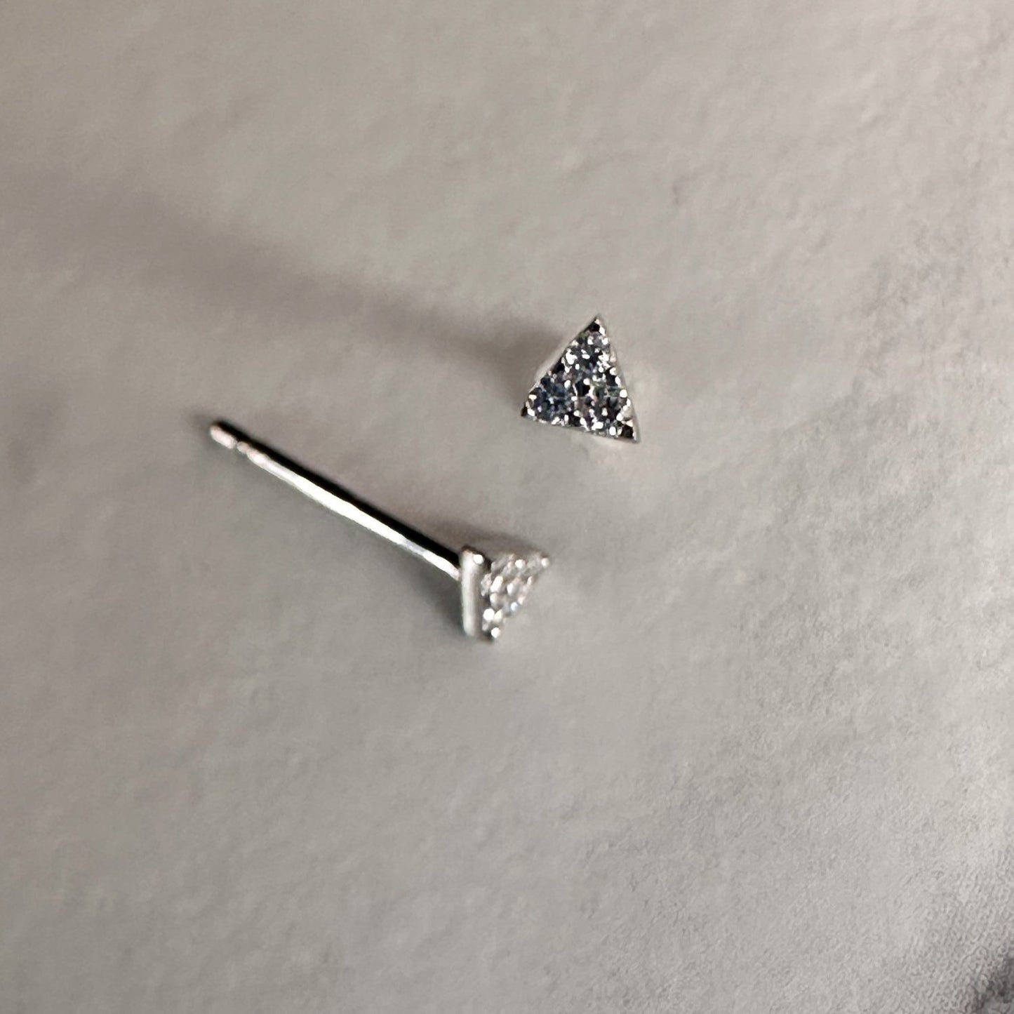 Aurae Mini Triangle Gemstone Earrings