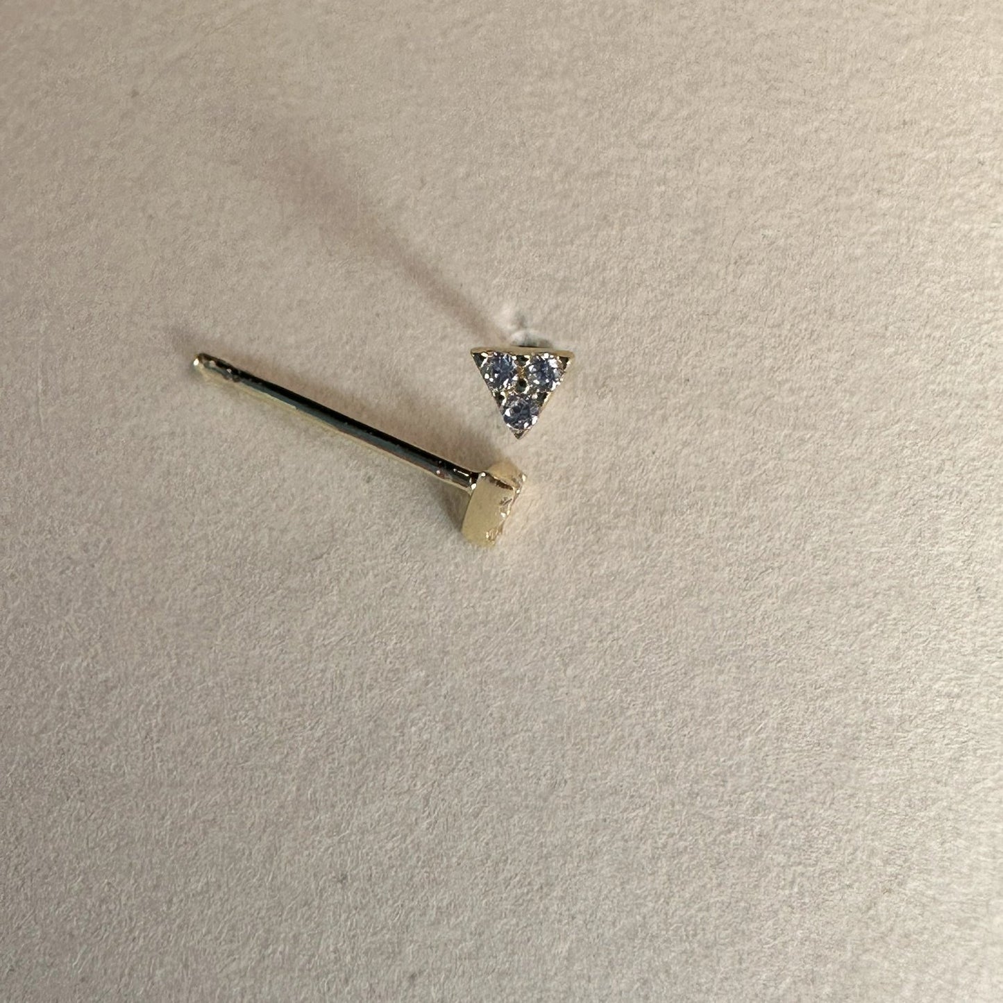 Aurae Mini Triangle Gemstone Earrings