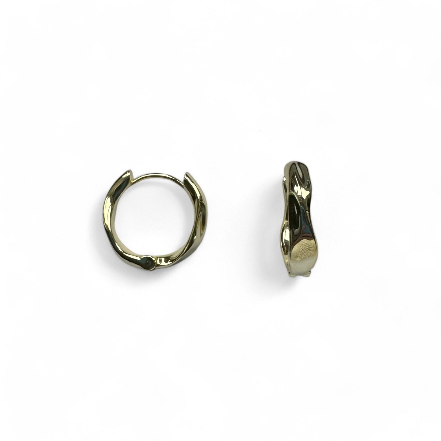 Organic Chunky Statement Gold Hoop