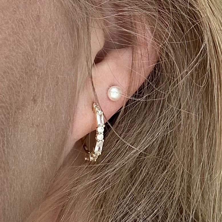 Illumina Gemstone Hoop Earring